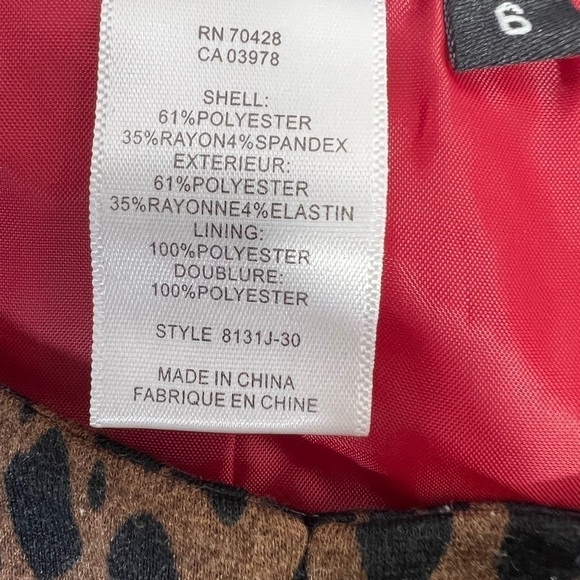 Sharon Young Open Front Leopard Print Cropped Jacket Womens size 6 - Picture 8 of 8